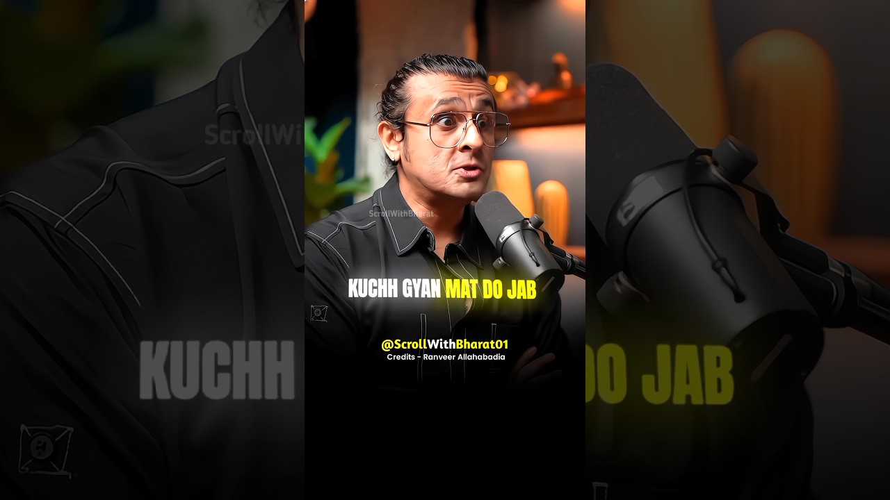 Sonu Nigam Podcast 👨&zwj;🎓😱👀|ft. @sonunigam #ytshorts #viral #shorts #motivation #podcast #youtube