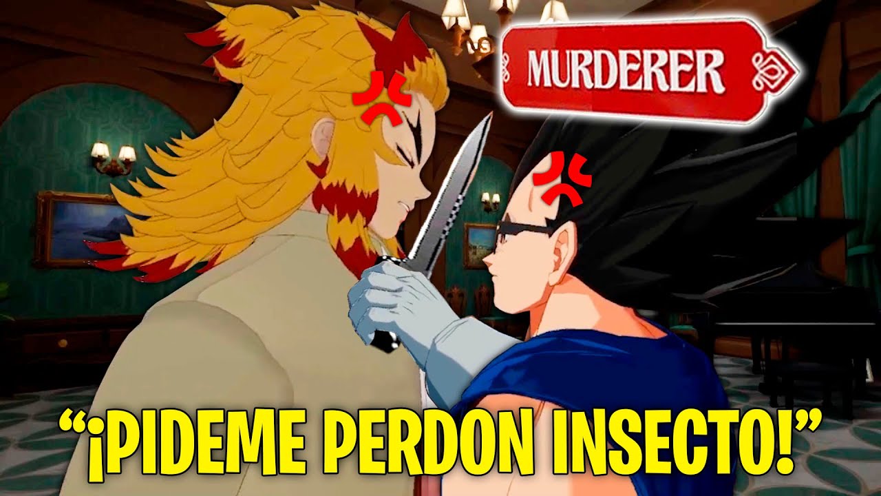 ARMIN Y LEVI JUEGAN MURDER MYSTERY | VEGETA Y RENGOKU SE PELEAN #8