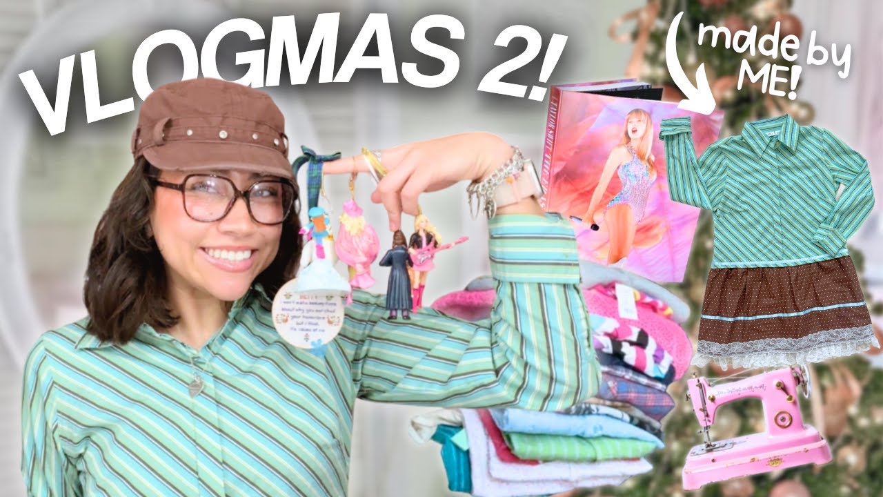 becoming a FASHION DESIGNER while missing the eras tour + spontaneous THRIFT HAUL! Vlogmas 2/5 2024🎄