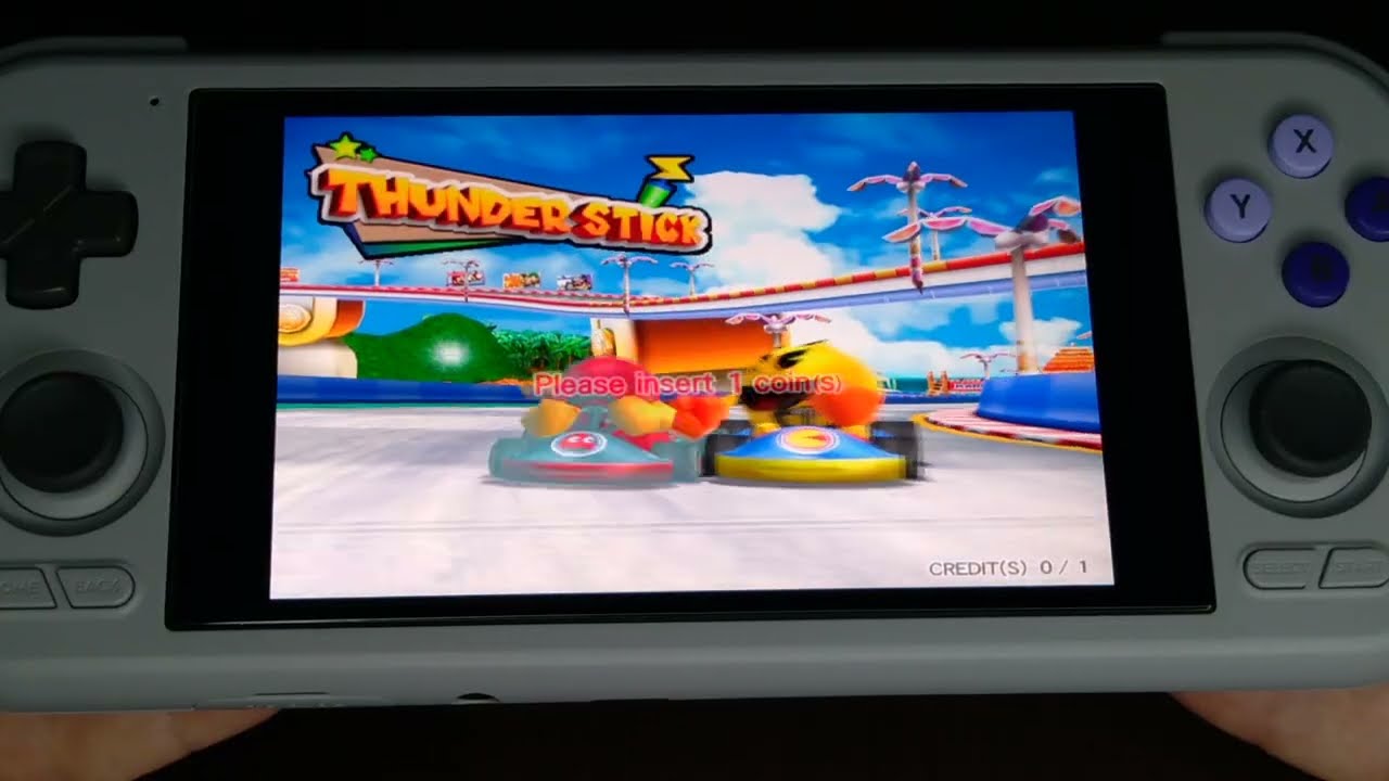 Mario Kart Arcade GP On The Retroid Pocket 4 Pro Using Triforce!