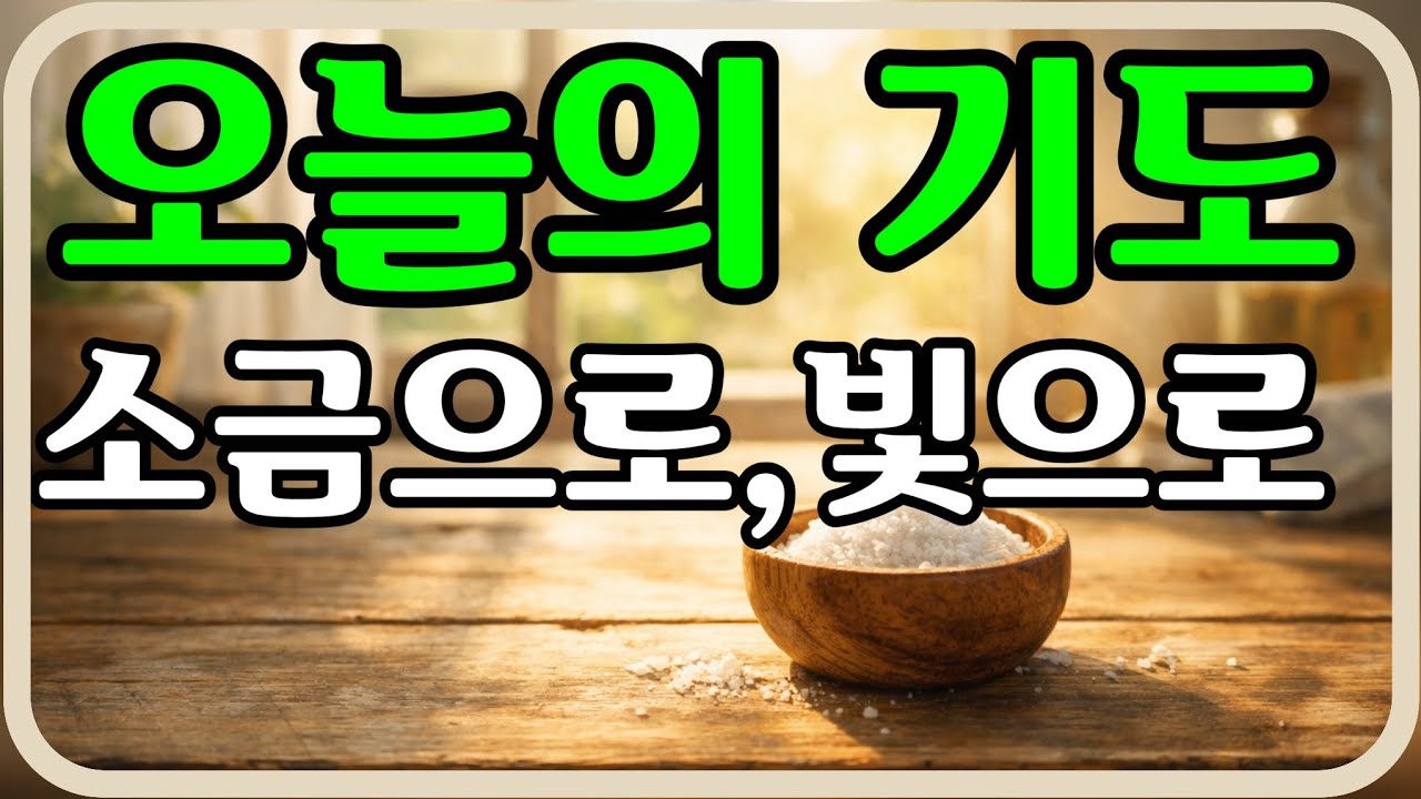 41.[오늘의 기도] 소금으로, 빛으로/마태복음5:1-16/QT기도