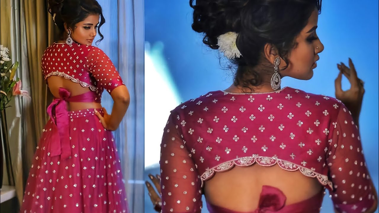 blouse designs back side || #fashion #style #lifestyle #blouse #design
