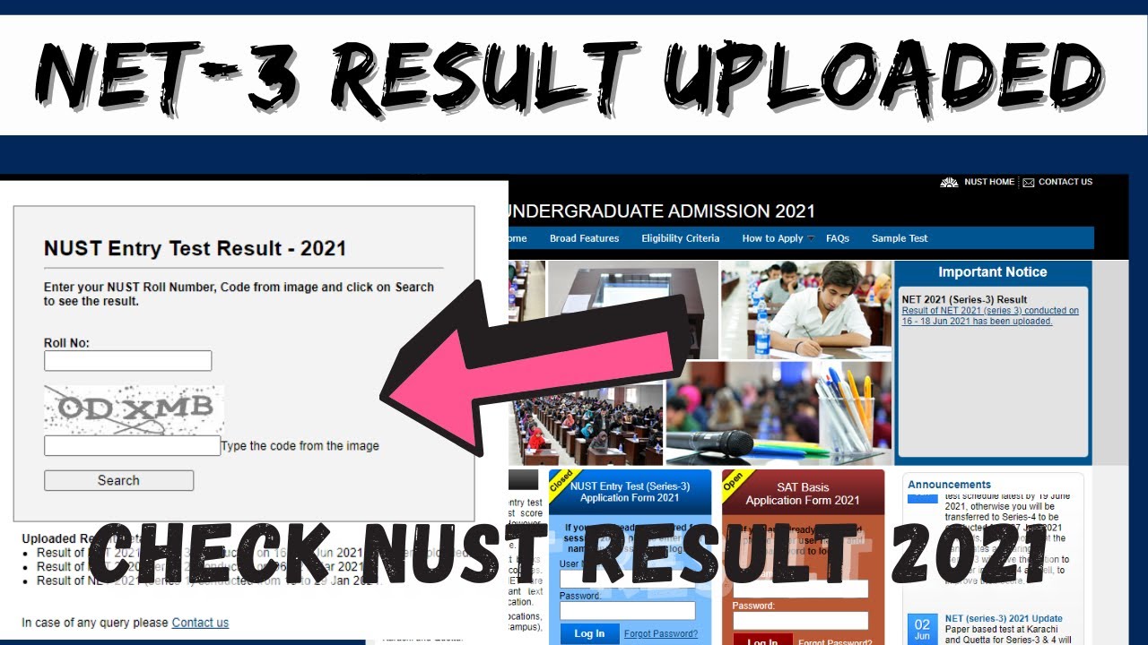 GOOD NEWS: NET Result Uploaded | How to Check NUST Entry Test Result Online NUST University