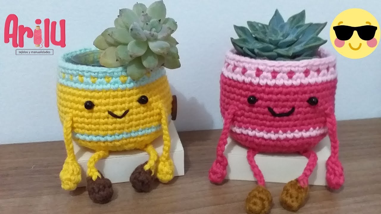 Macetero tejido a crochet || Decora tus macetas