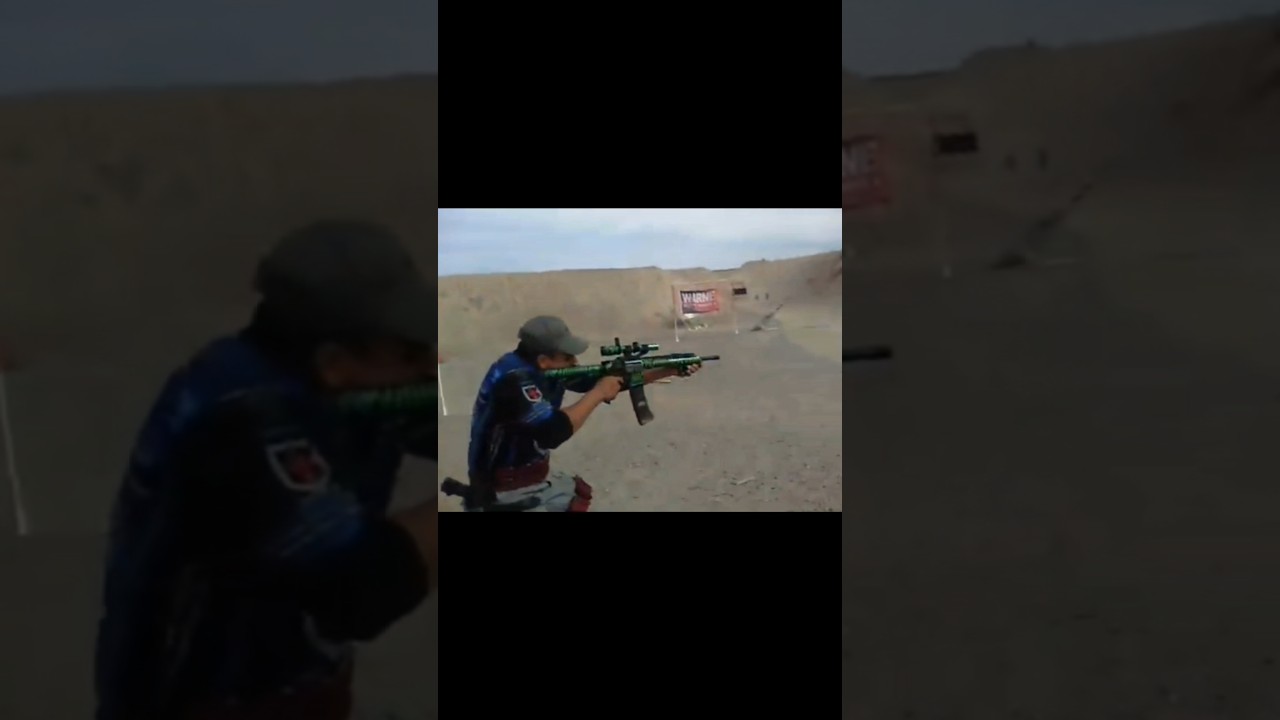 Ar 15 Sporting rifle and Benelli M1 super 90 Shotgun at the 3 gun Ironman Championships.
