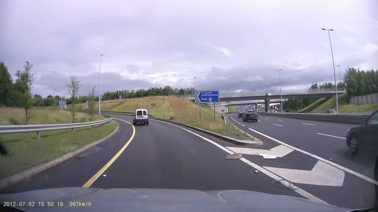 kid out of car on slip road