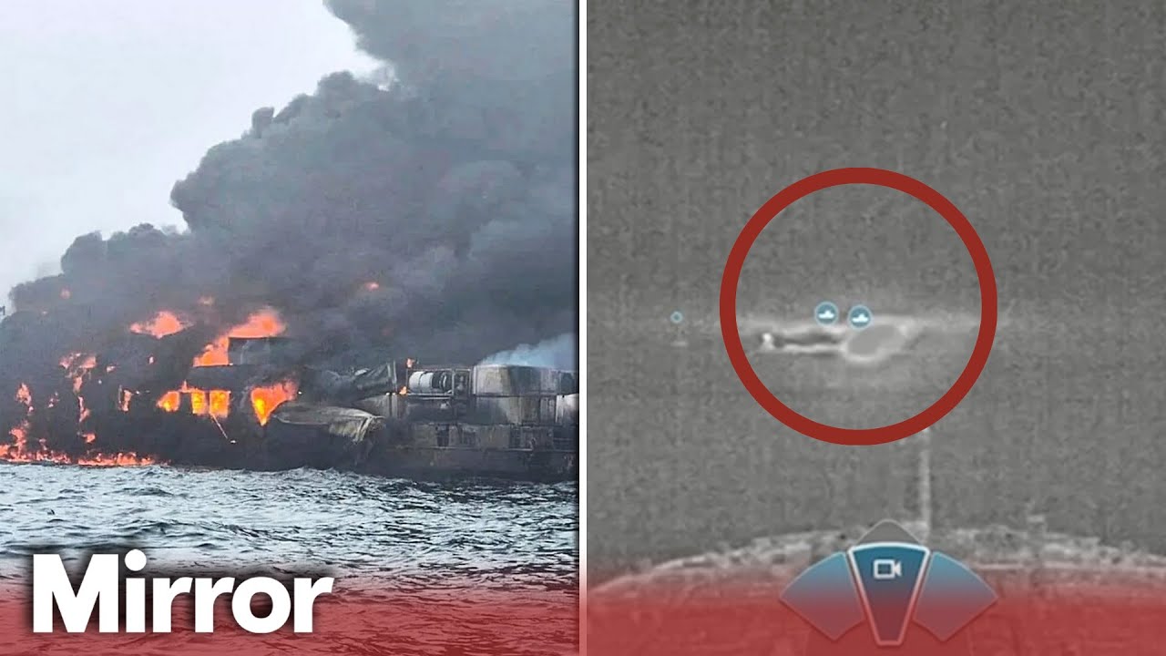 Ship collision in North Sea causes DEVASTATING explosion