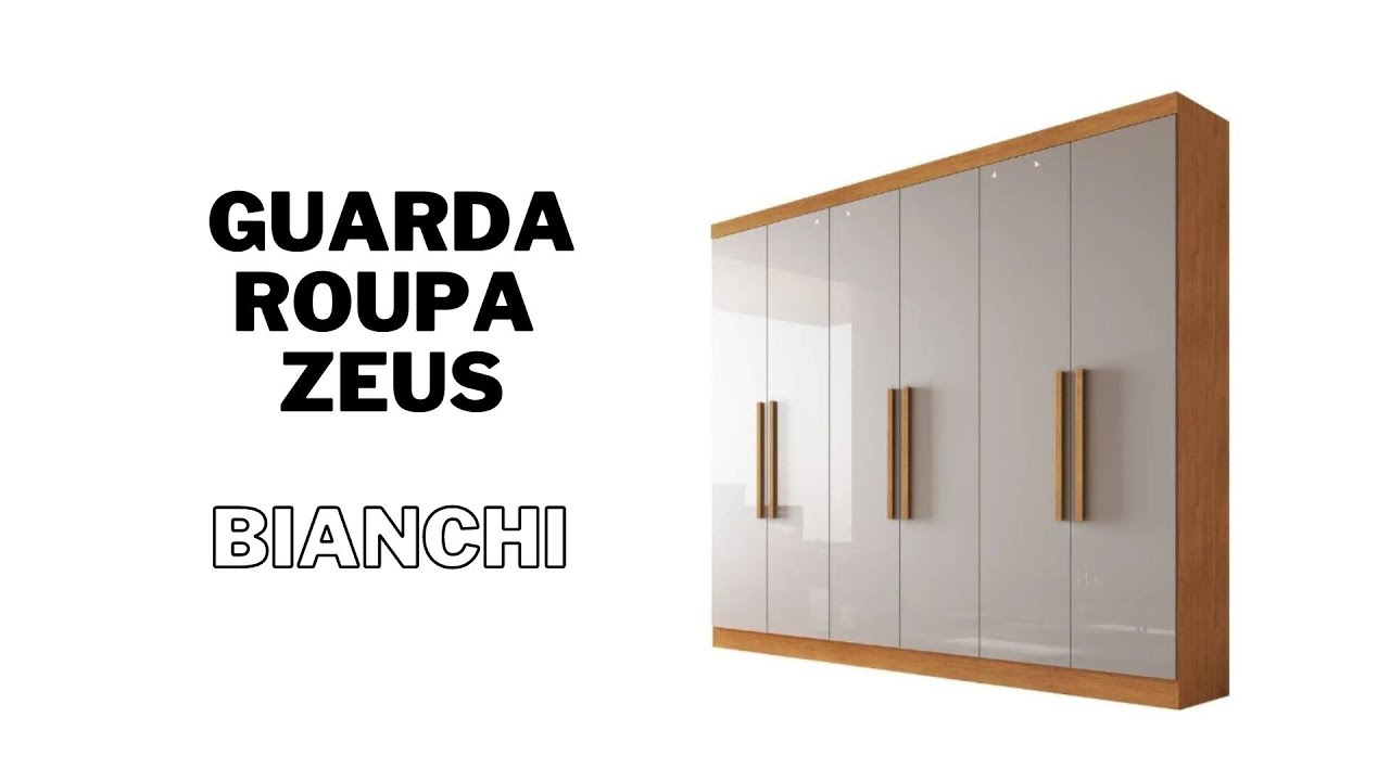 MONTAGEM DO ROUPEIRO ZEUS 6 PORTAS BIANCHI MÓVEIS