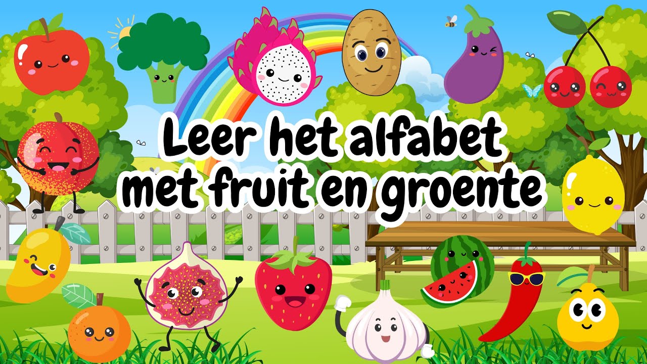 Alfabet Nederlands Leren met Fruit en Groente | Het abc leren voor peuters en kleuters