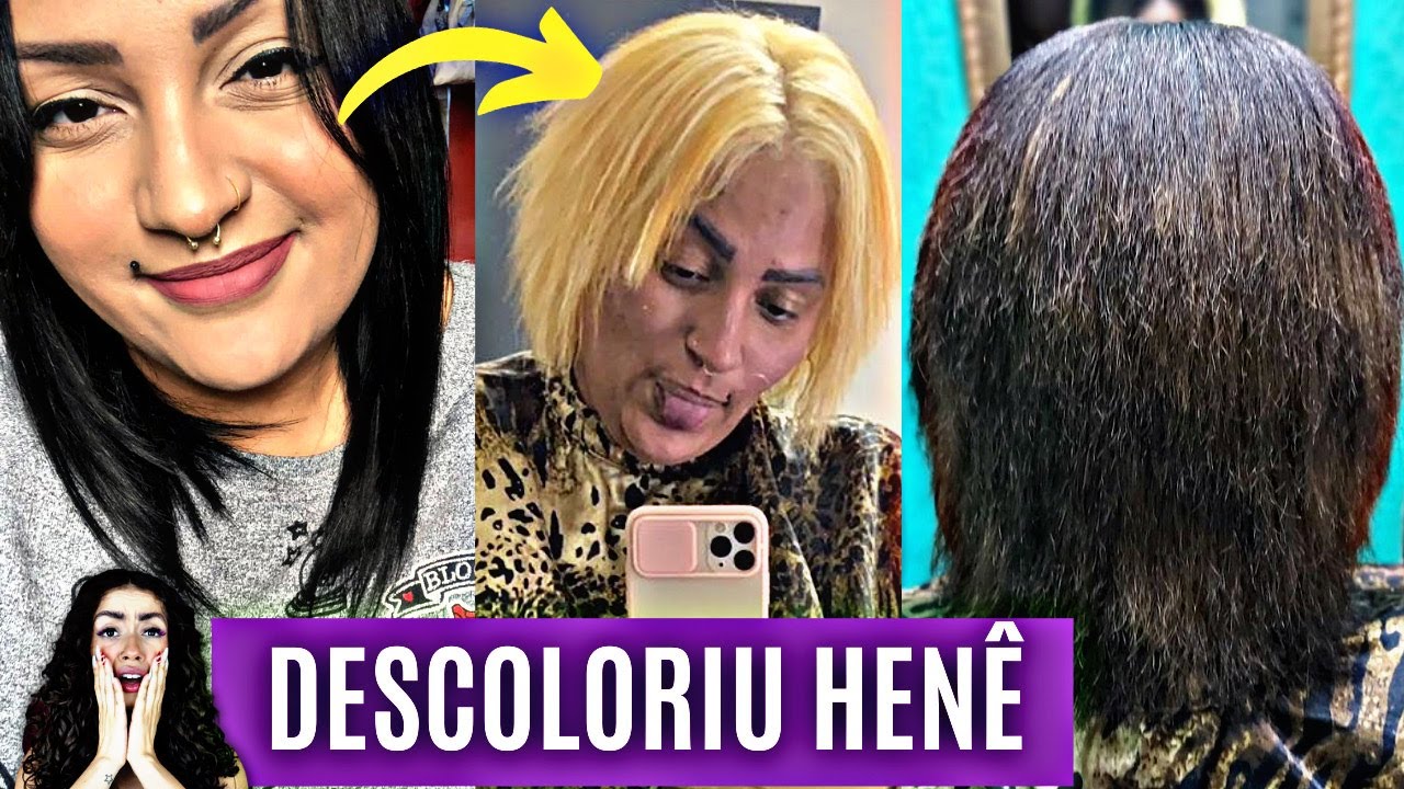 RAIVA DO CABELO NATURAL! ELA DESTRUIU TUDO PARA SER LOIRA E LISA! DESCOLORIU HENÊ! VEJA TUDO!