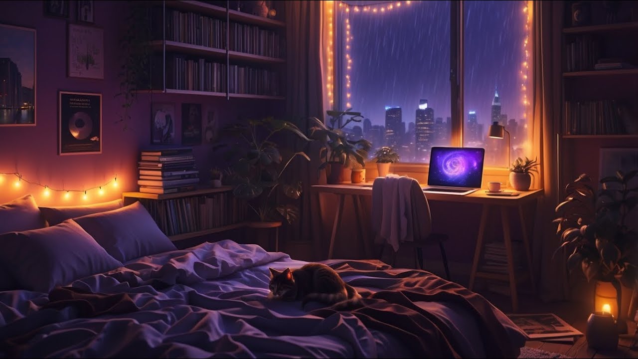 ✨ Bedroom Lofi - Relax & Study Music | Cozy Night Ambience 🌙🎶 No Copyright