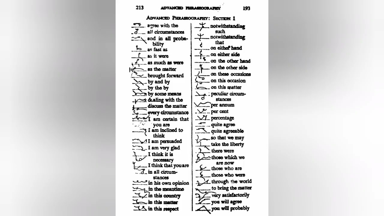 Advanced phraseography section 1 Dictation | @prettyshorthand