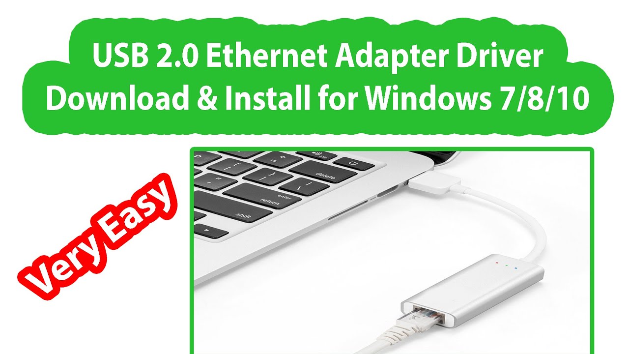 USB USB 2.0 Ethernet Adapter Driver Install Windows 7/8/10 - USB Lan Card Setup