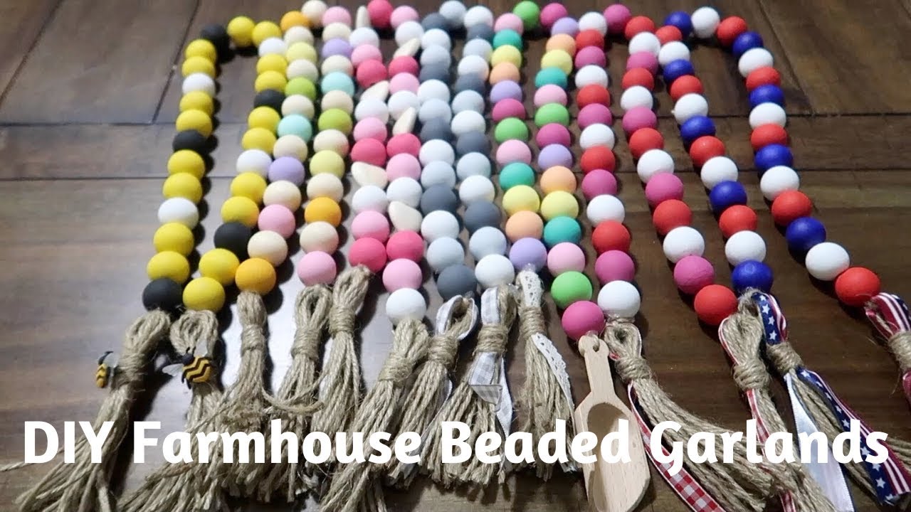 DIY Farmhouse Beaded Garland