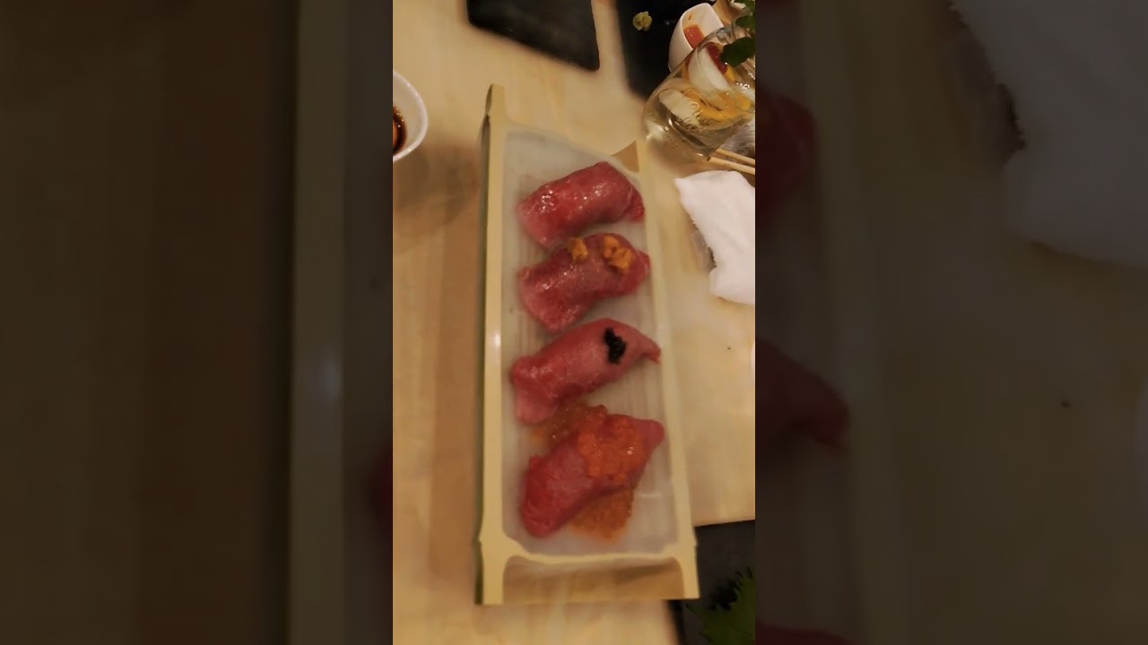 WAGYU Beef Sushi & Maguro Makimono loved this😋#shorts #allaboutjapan #japantravel #japanesefood