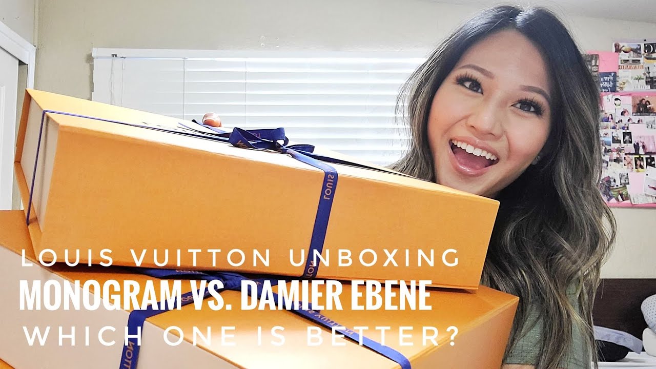 Unboxing Louis Vuitton Neverfull MM l Damier Ebene vs. Monogram