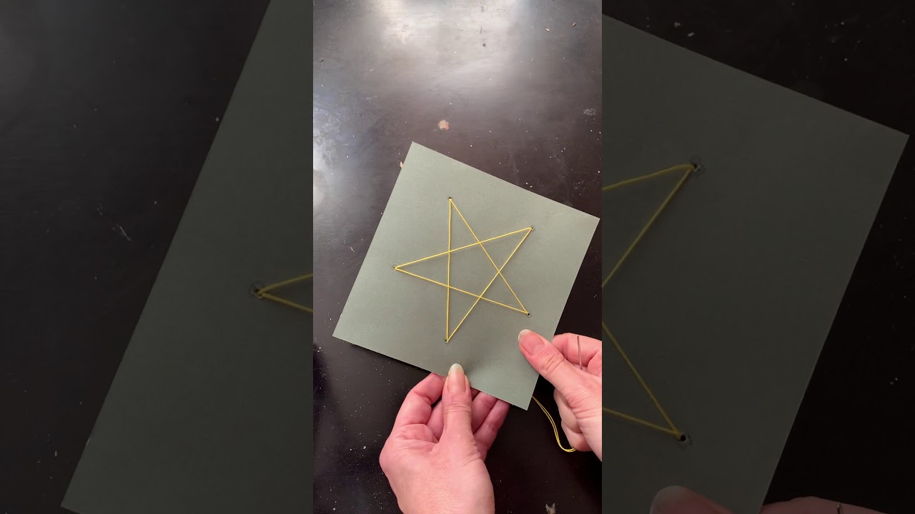 How to stitch a Pentagram or 5 pointed star with a single thread.