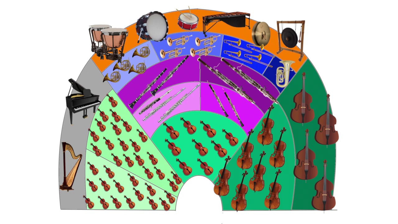 'La orquesta sinf&oacute;nica' - Secciones e instrumentos.