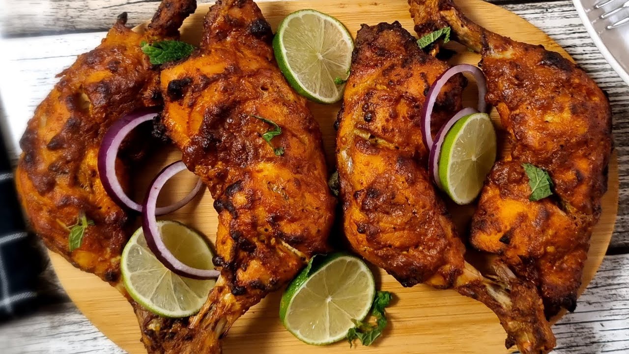 Restaurant Style Homemade Chicken Tandoori …. دجاج مشوي تندوري على طريقه المطاعم