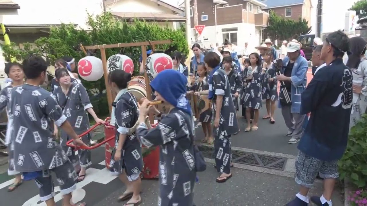 令和７年　鎌倉市極楽寺＜熊野新宮・八雲神社＞天王祭　神輿渡御（極楽寺公会堂～稲村ケ崎駅前）