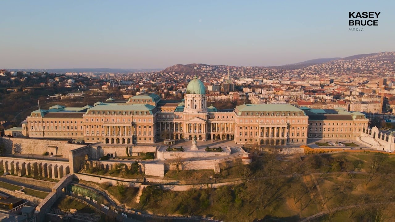 Sunrise in Budapest, Hungary by Drone - 4K Stock Footage