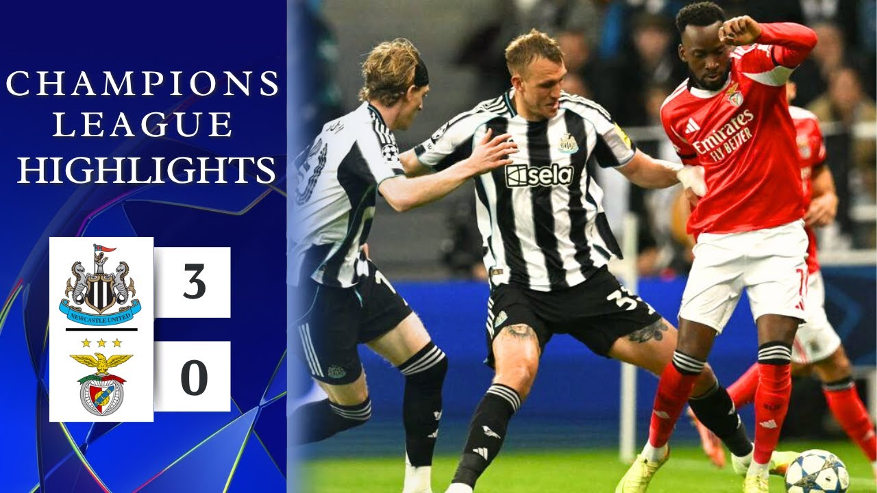 Newcastle United - Benfica | 3-0 | Highlights | Champions League 2025-26 | newcastle benfica