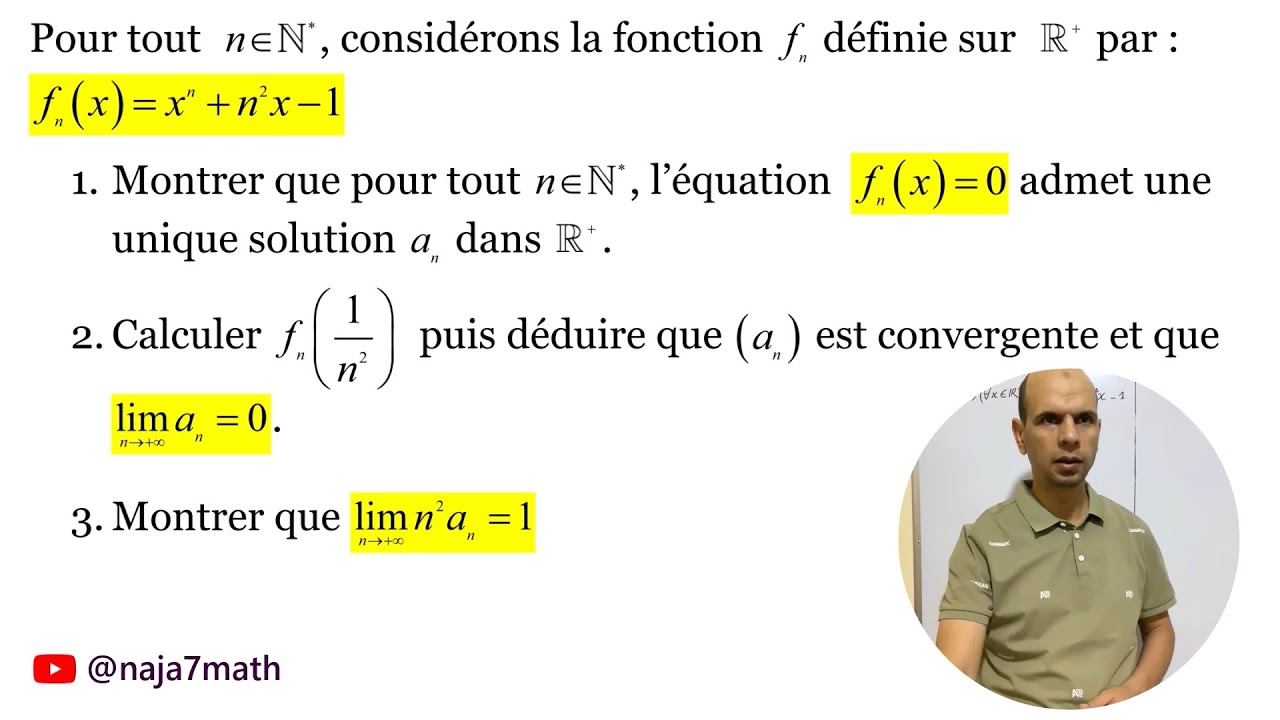 Suites Implicites - les Suites Num&eacute;riques - 2 Bac SM - [Exercice 05]