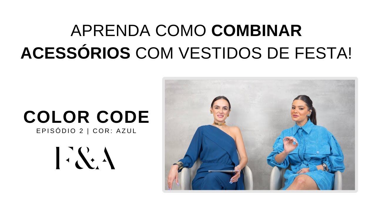 Aprenda como combinar acessórios com vestido de festa na cor azul | Color Code - @f.a.oficial