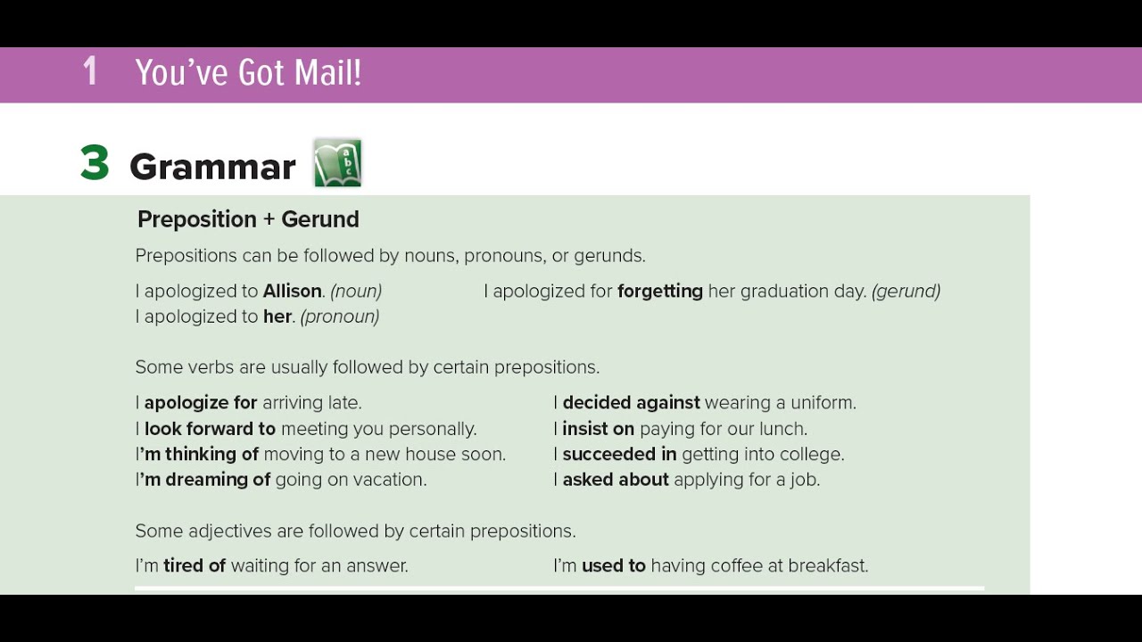 إنجليزي أول ثانوي الوحدة الأولى Mega goal2 - 1 You’ve Got Mail – 3 Grammar