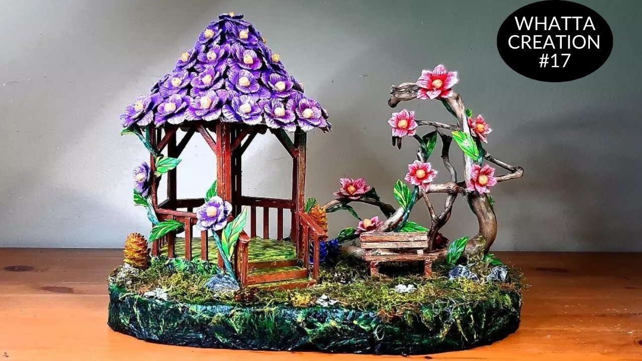 DIY Fairy Gazebo using Cardboard and Egg Carton