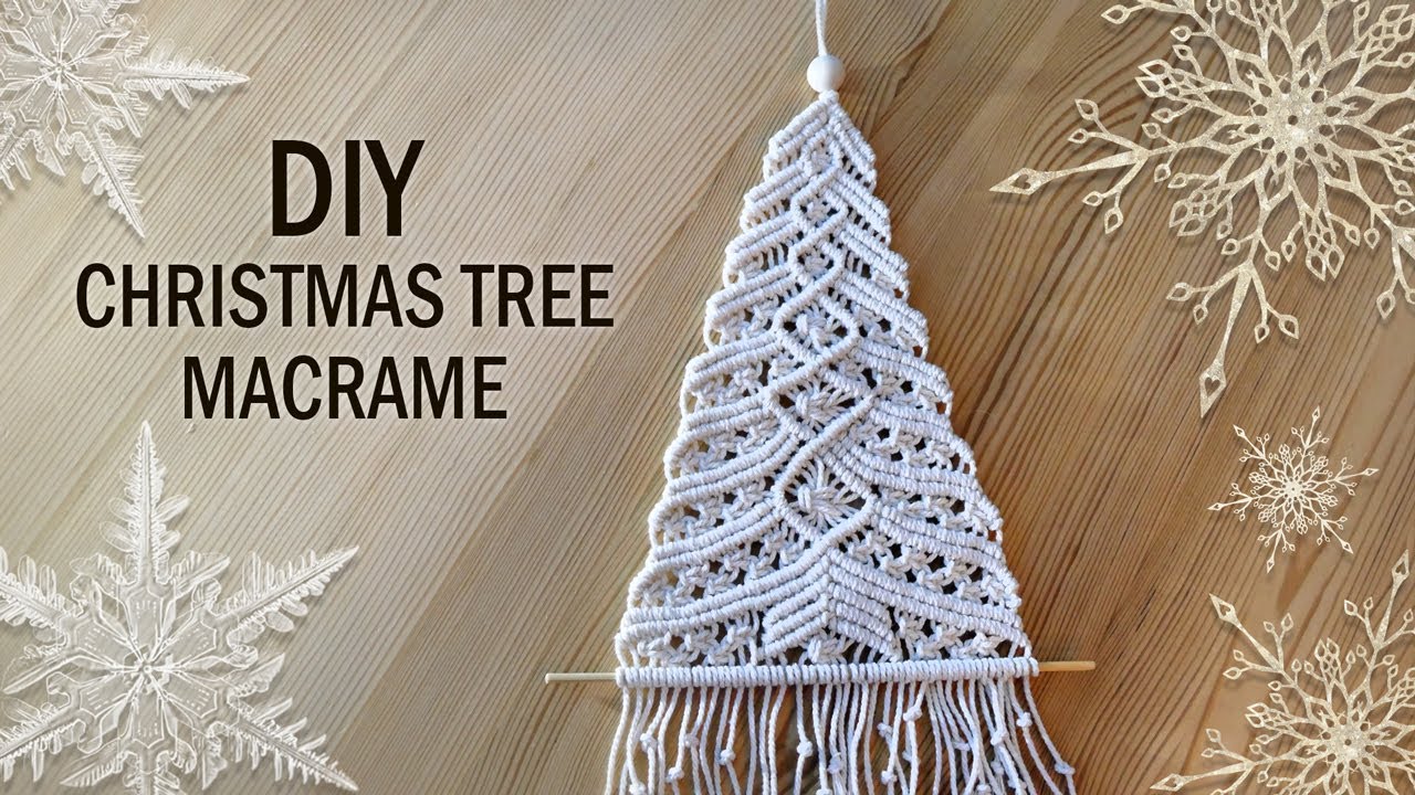 Wavy Macrame Christmas Tree DIY🎄Christmas Decor ideas