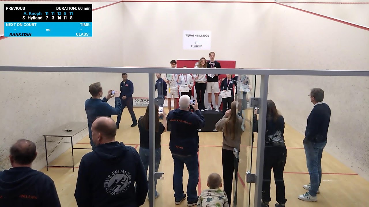 Court Bane 2 - Norgesmesterskap squash 2026 - Rankedin