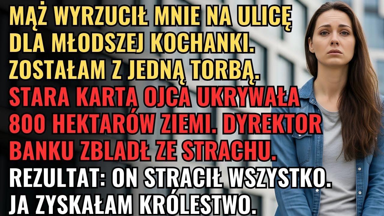 Wyrzucona przez Męża, Znalazłam Starą Kartę Ojca... To Co Się Stało w Banku ZMIENIŁO WSZYSTKO 💔➡️👑