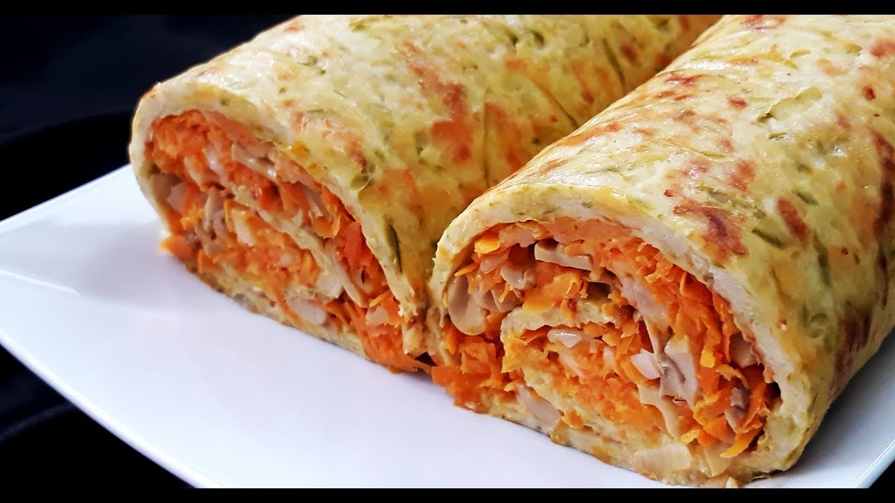 RULADĂ DIN DOVLECEI, cu ciuperci și cașcaval  Кабачковый рулет с грибами и сыром | Reghina Cebotari