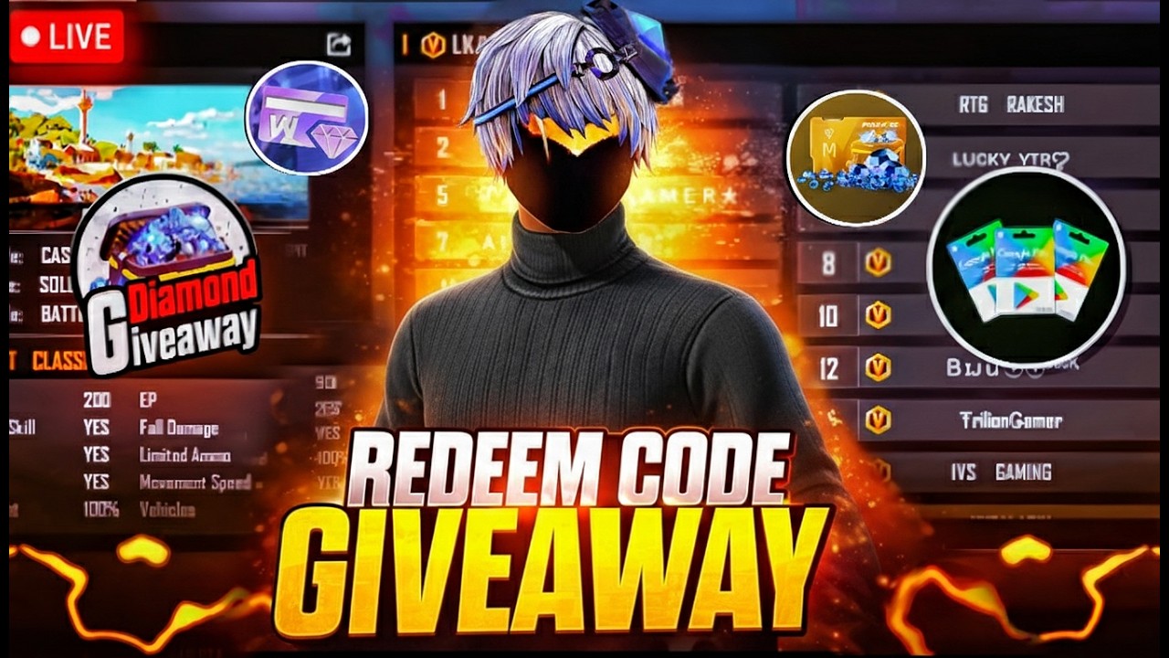লাইভে জয়েন হলেই পাচ্ছেন ডায়মন্ড💎🔴Free Fire Weekly Monthly Giveaway Live Stream