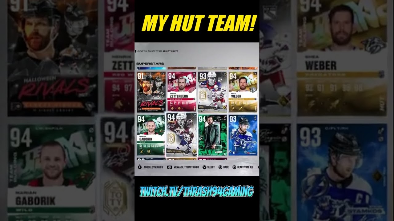 My NHL22 HUT Team #shorts #hockey #nhl22 #nhl #gaming