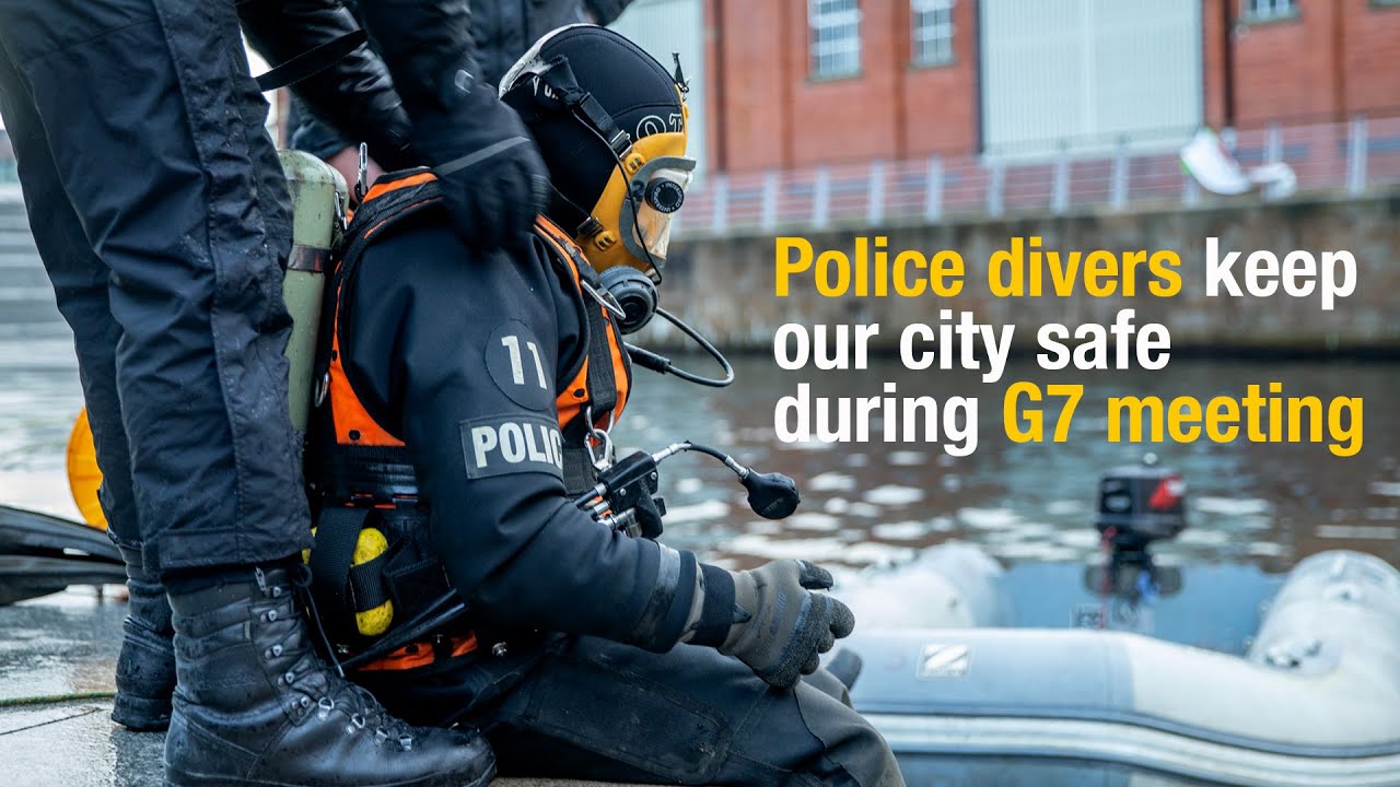 Police divers keep our city safe during G7 meeting
