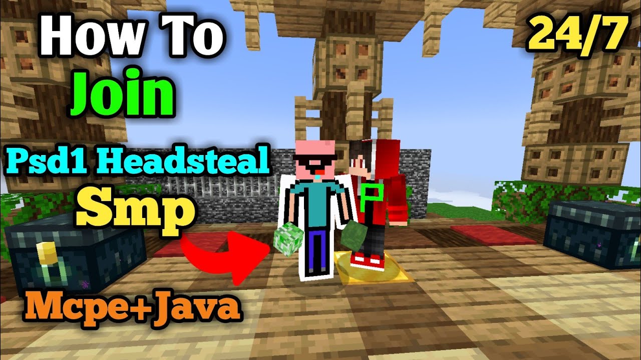 💀Join Best Public HeadSteal Smp Server For Minecraft🎈| Java/Pe/Pojav | 24/7 Online