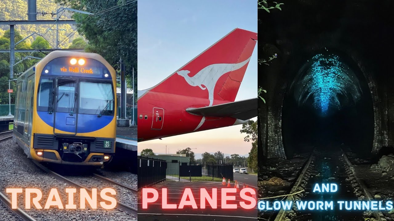 Sydney Trains Vlog 2058: Trains, Planes & Glow Worm Tunnels