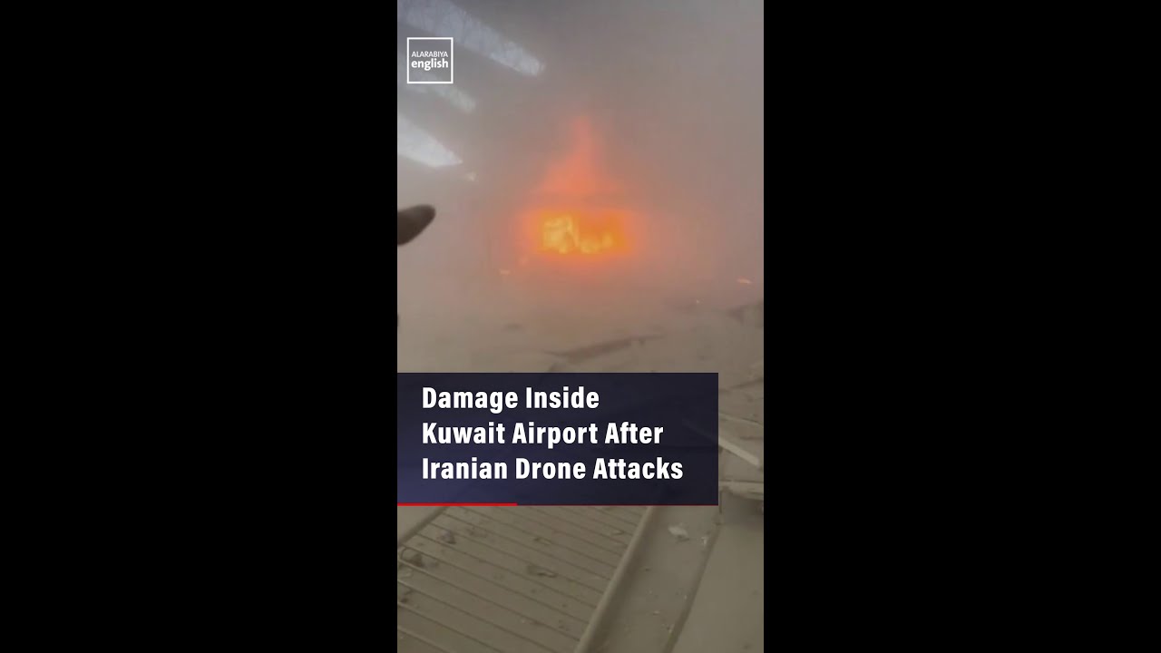 Damage Inside Kuwait Airport After Iranian Drone Attacks