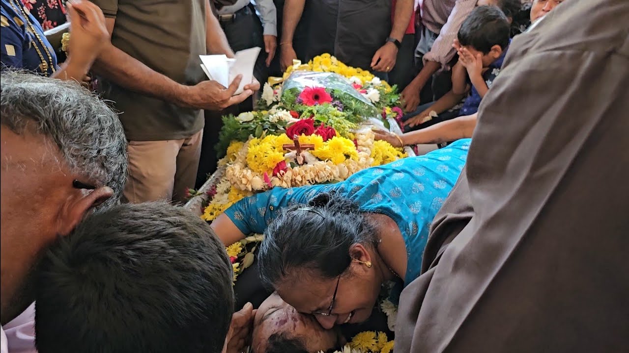 Funeral of loving Sandeep Lobo (38), h/o Jesney f/o Siyan Sinon & Sinora b/o Fr.Stephen Modankap