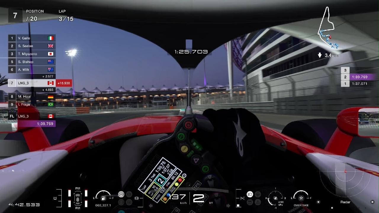GT7 - World Circuits - Super Formula - Yas Marina Circuit - Dallara SF23 Super Formula / Honda ’23