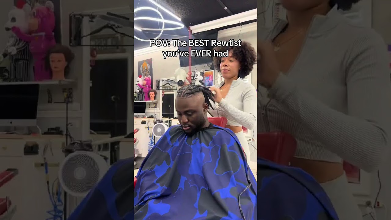 Retwitar, shampoo, & A Haircut?! 🔥🔥 #loctician #labarber #longbeachloctician #dreads