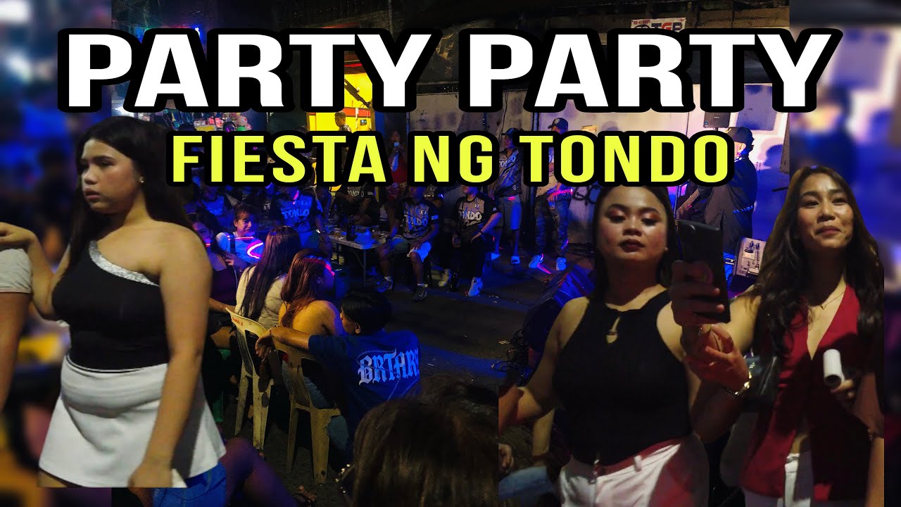 PARTY NIGHT OUT | NIGHTLIFE SCENE IN FIESTA OF TONDO MANILA PHILIPPINES | WALK TOUR | [4K]HDR