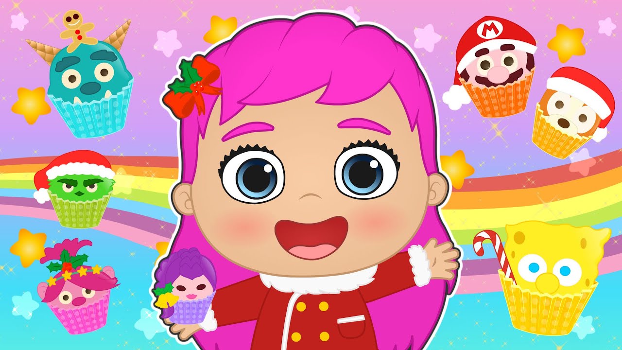 BEBÉS ALEX Y LILY 🧁🎄 Aprenden cómo decorar Cupcakes de Navidad