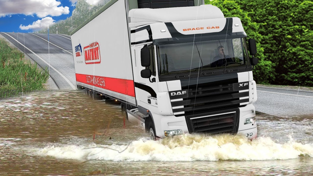 ЗАТОПИЛО ДОРОГУ ПОСЛЕ СИЛЬНОГО ЛИВНЯ - EURO TRUCK SIMULATOR 2 #AlexFresh