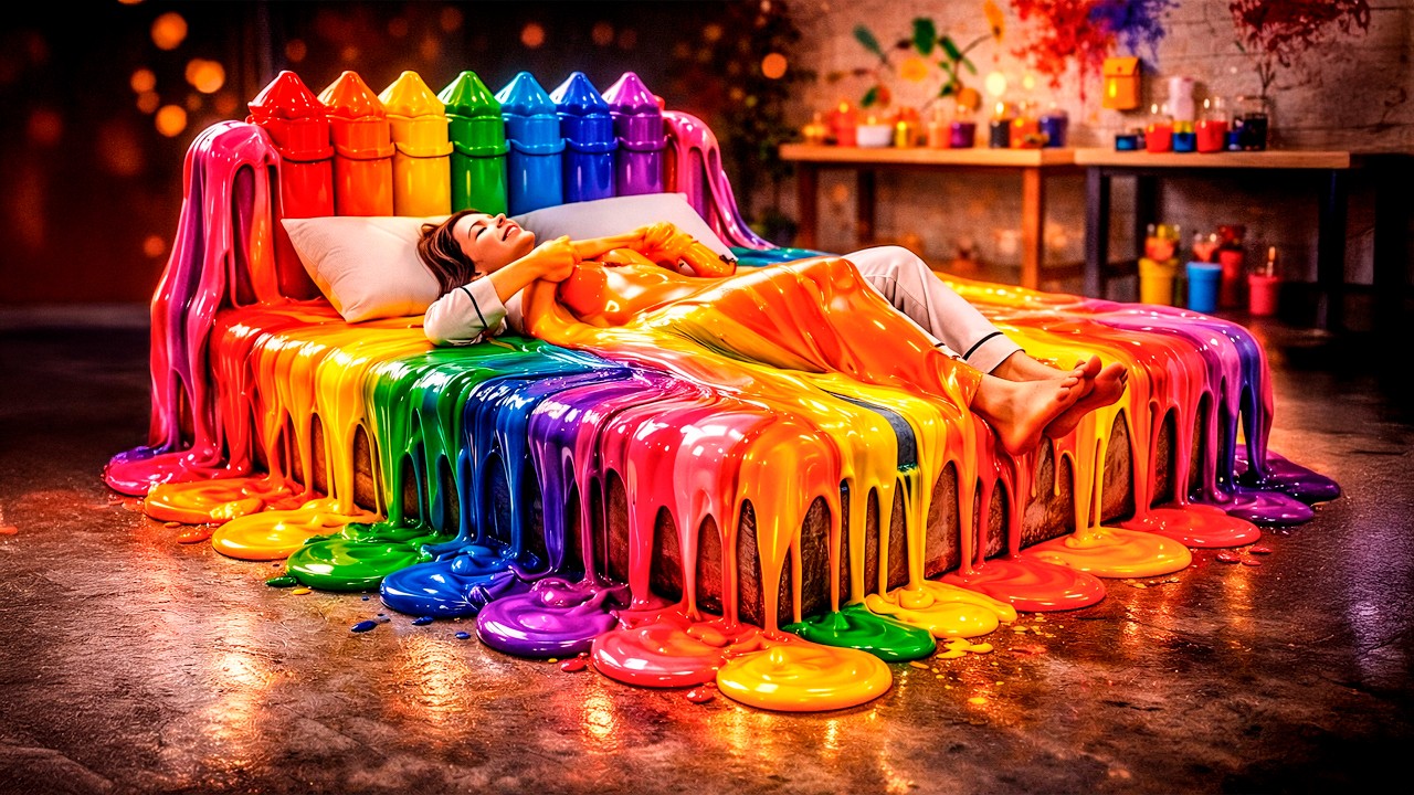 В какую кровать вы бы растаяли в 🌈🛏️ Ultimate Glue AI Bed Compilation