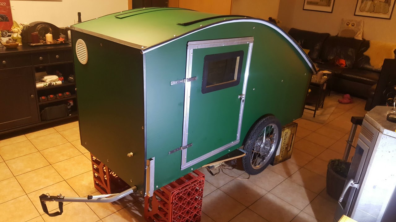 Ich baue mir einen Wohnwagen für's Fahrrad.    Construction of a bicycle caravan, minicamper.