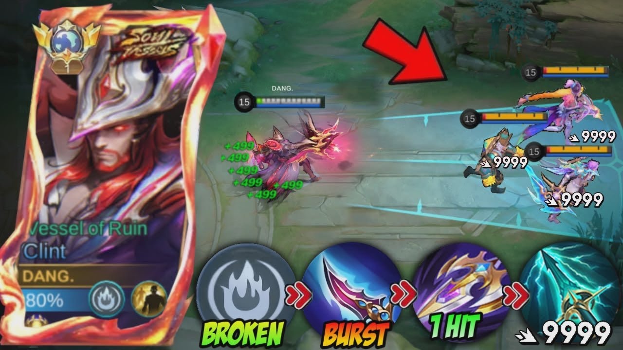 CLINT FULL DAMAGE 1 SHOT BUILD IS HERE!!🔥😱 ( 100% BROKEN!! ) - MUST TRY! - MOBILE LEGENDS
