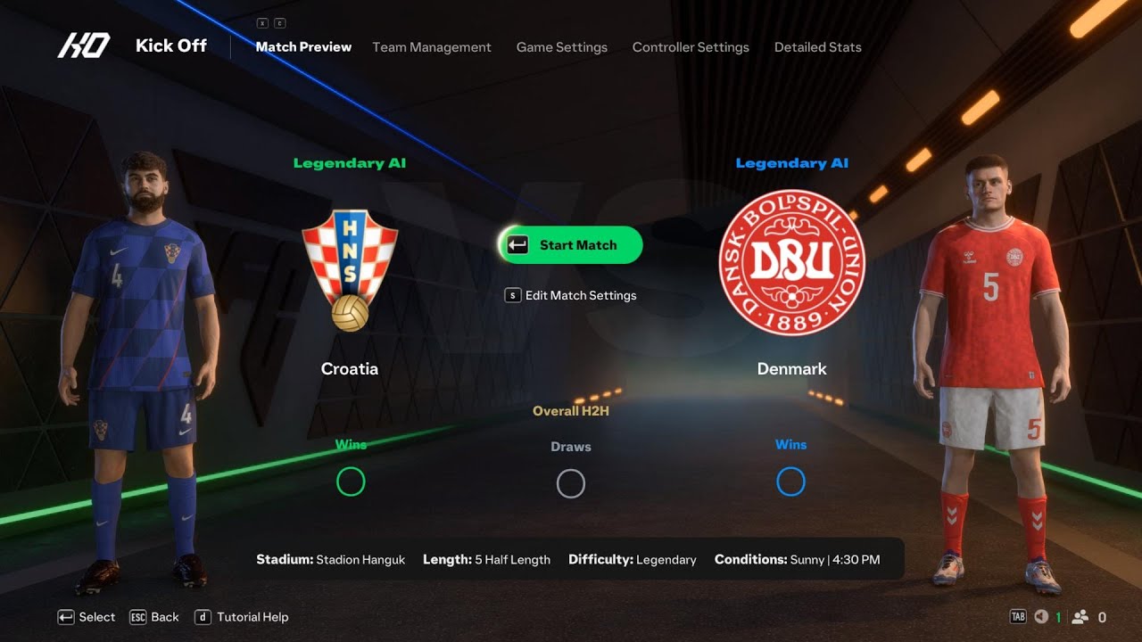 Croatia vs Denmark | EA FC 25 | Gameplay Simulation [4K 60FPS]
